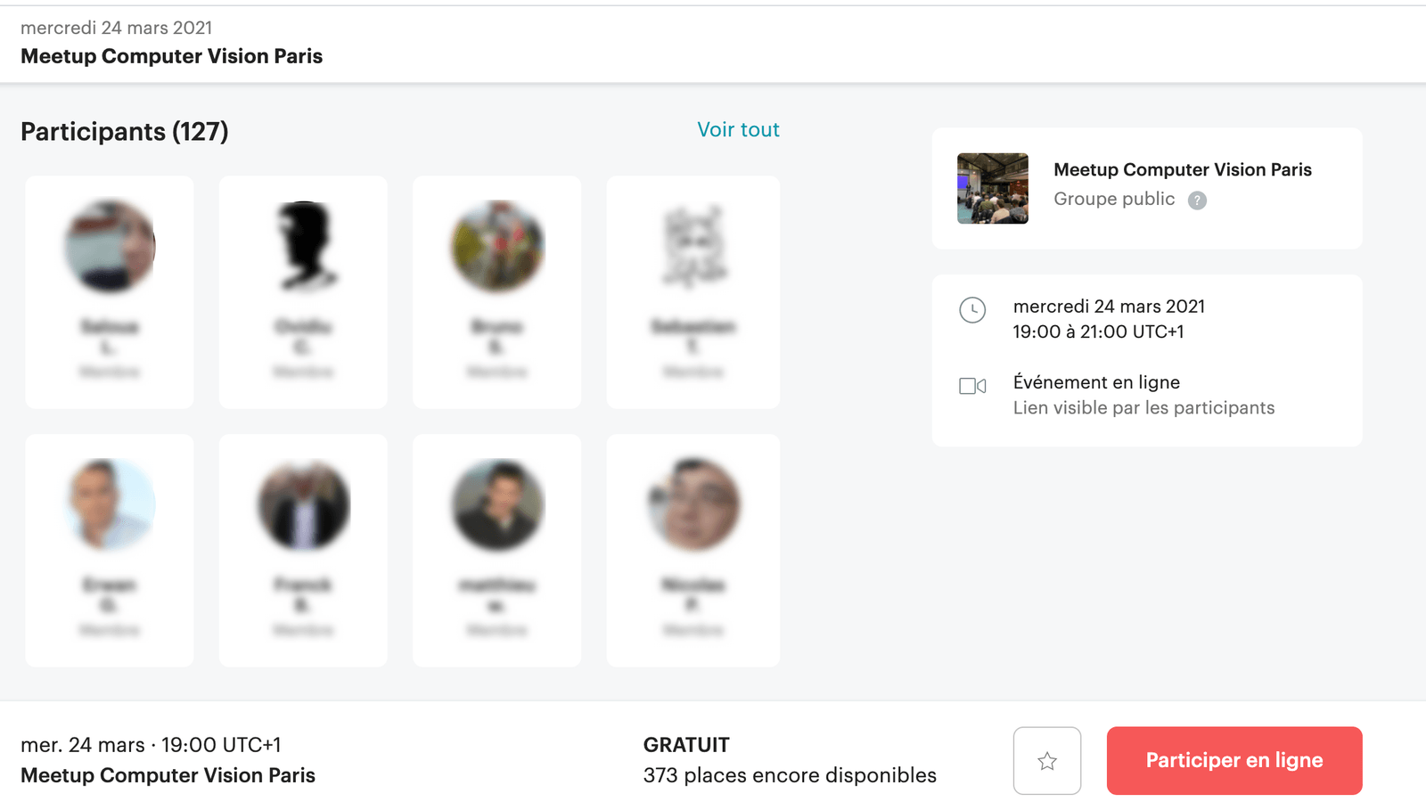 Meetup — diversité des thématiques disponibles